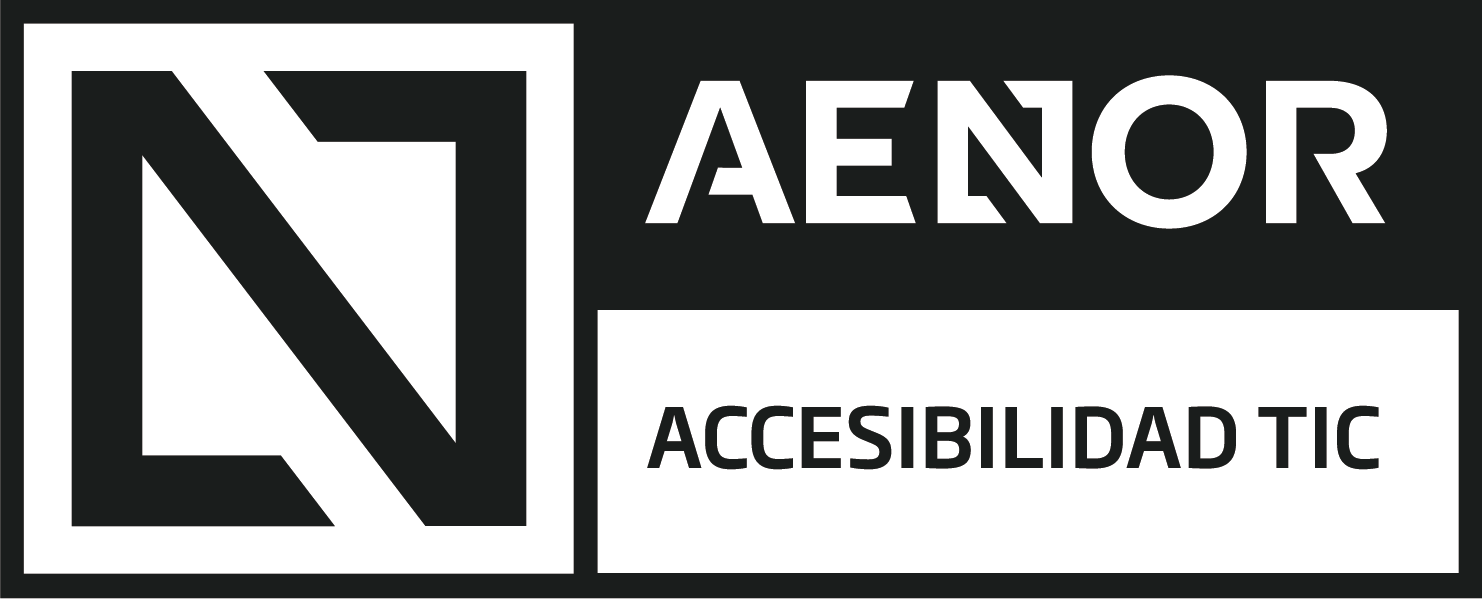 Segell AENOR producte certificat. Accessibilitat TIC